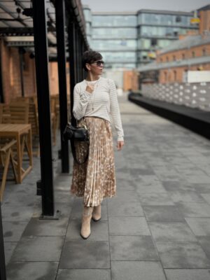 Spódnica plisowana Helena midi ★ cappucino