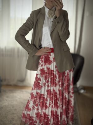 Spódnica plisowana Helena midi ★ czerwona