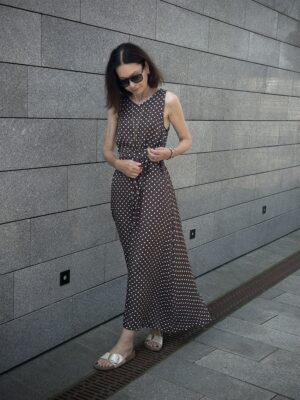 Maxi sukienka bez rękawów  ♥ GAJA dots