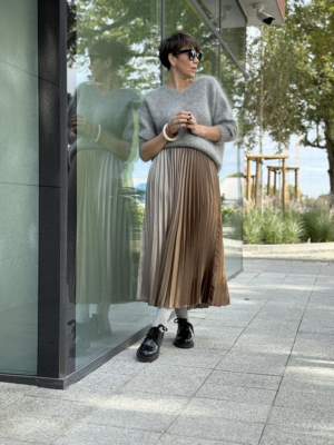 Spódnica plisowana Helena midi ★ cieniowana
