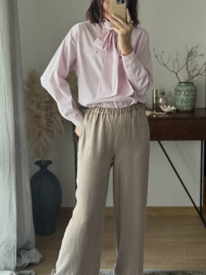 Spodnie BORNEO ★ beżowe latte z lyocellu