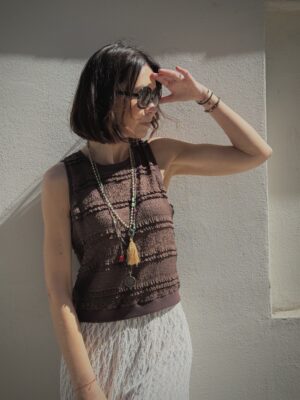 Top COMO ♥ brązowy