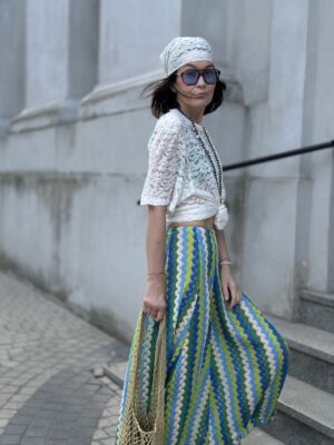 Chusta TRIXI ♥ z  koronki off white