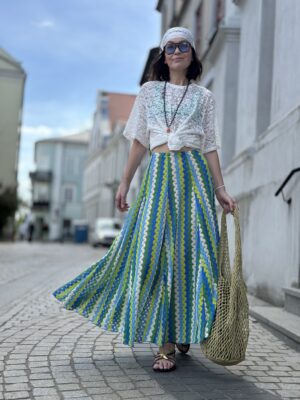 Spódnica COMO maxi★ - koronka multikolor
