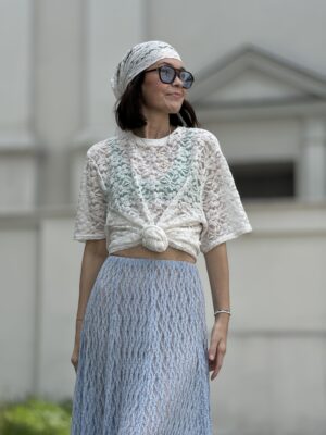 T-shirt Tiffani ♥  koronka off white