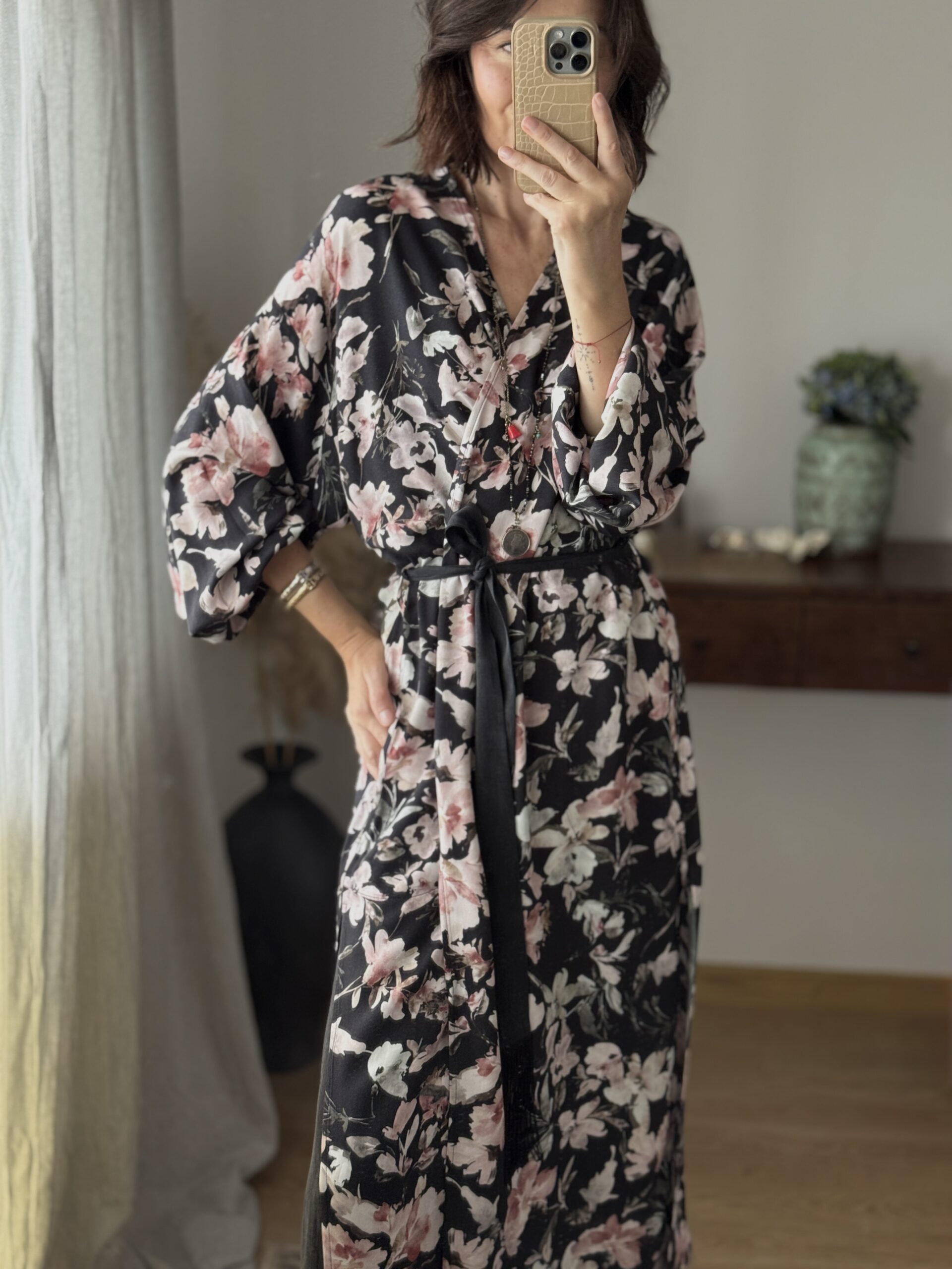 Kimono Inari kolorowe kwiatki - obrazek 2