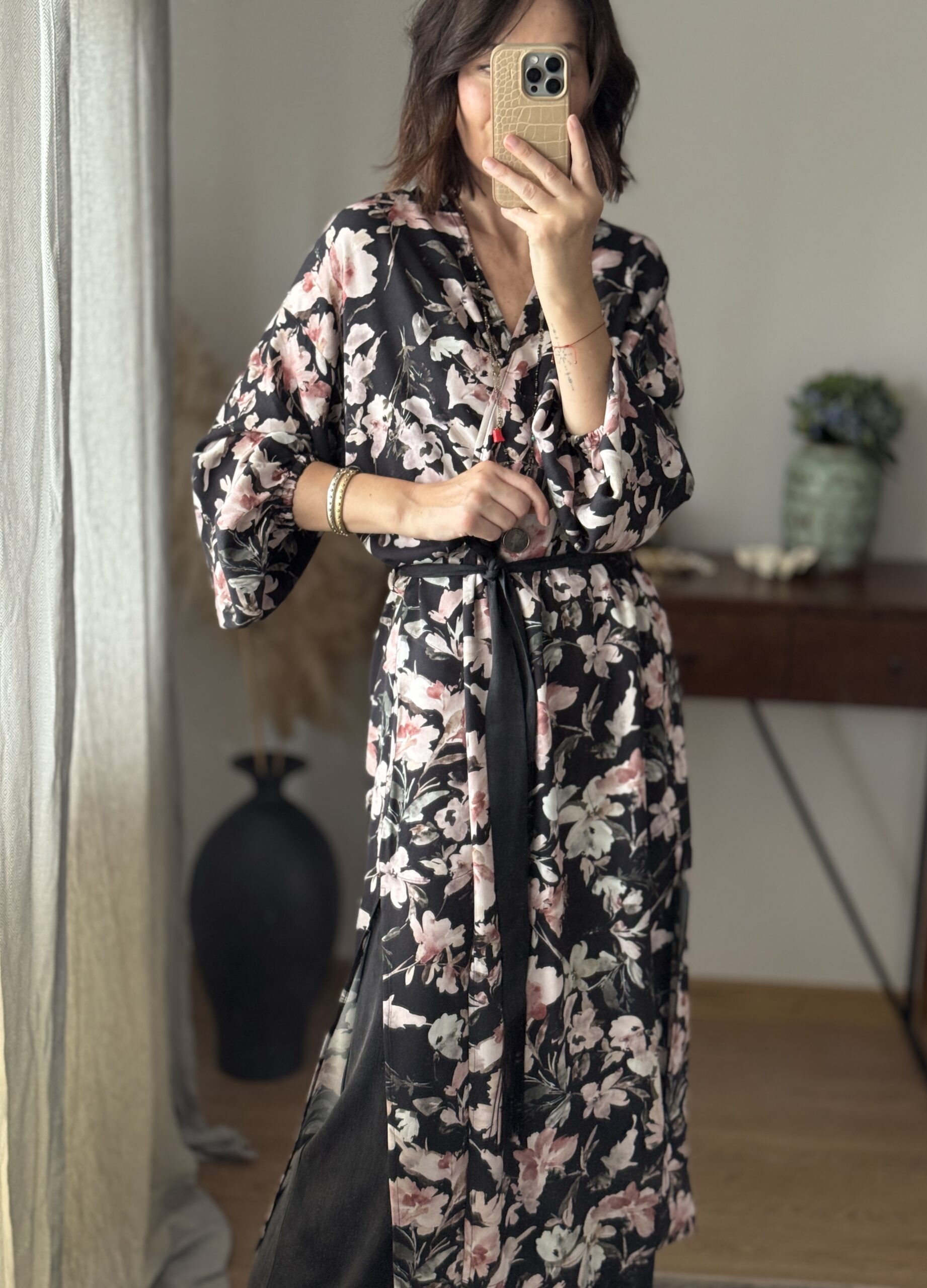 Kimono Inari kolorowe kwiatki - obrazek 4