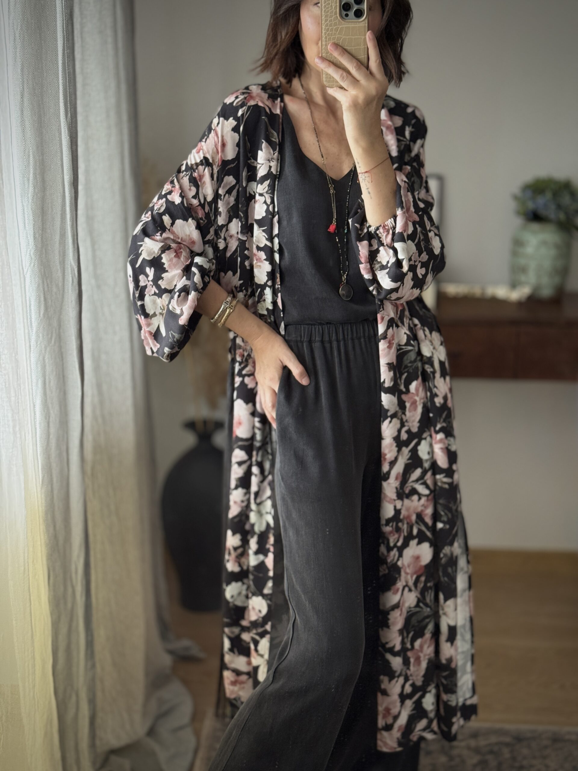 Kimono Inari kolorowe kwiatki