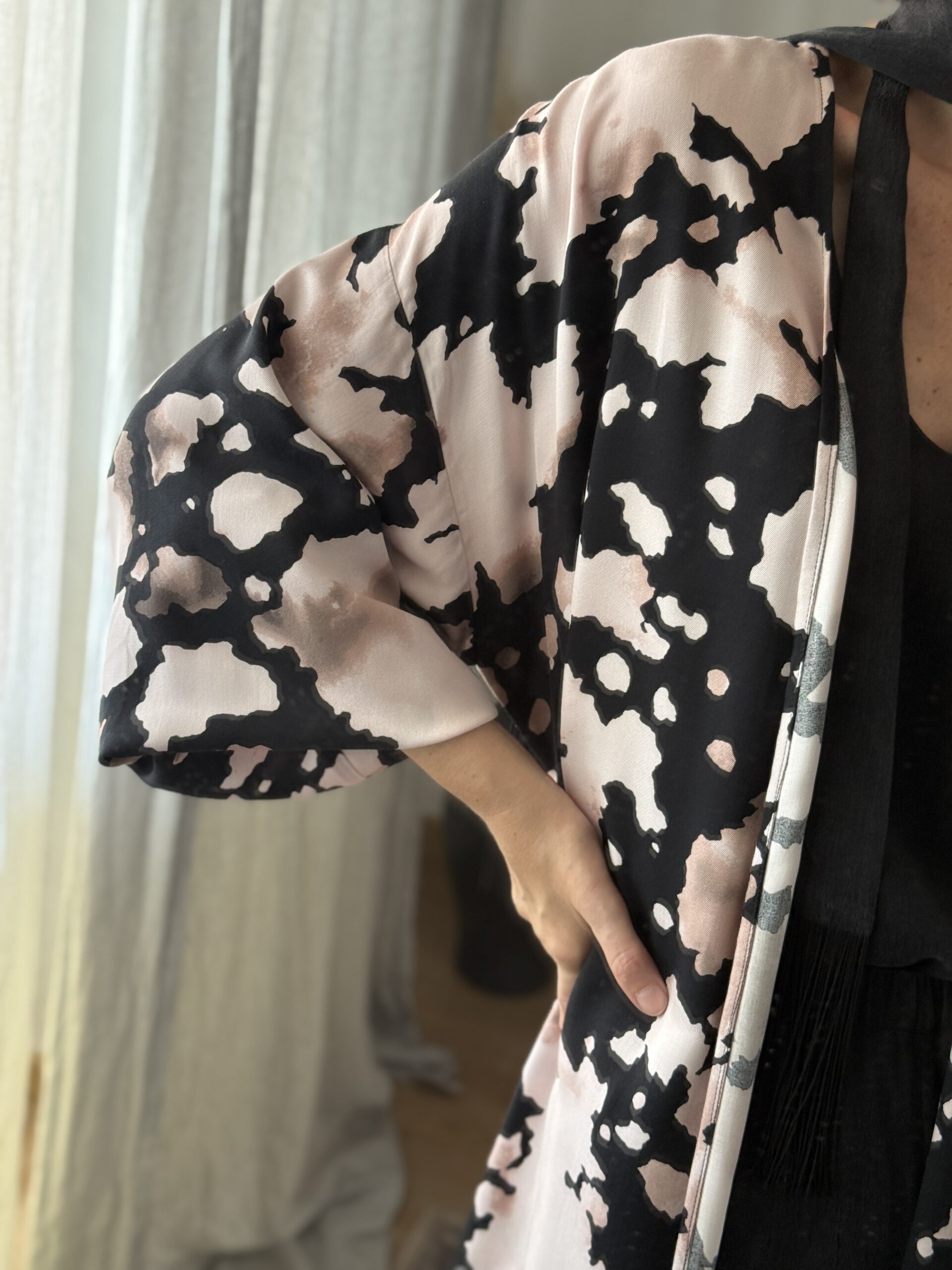 Kimono Inari różowo czarne ciapki - obrazek 5