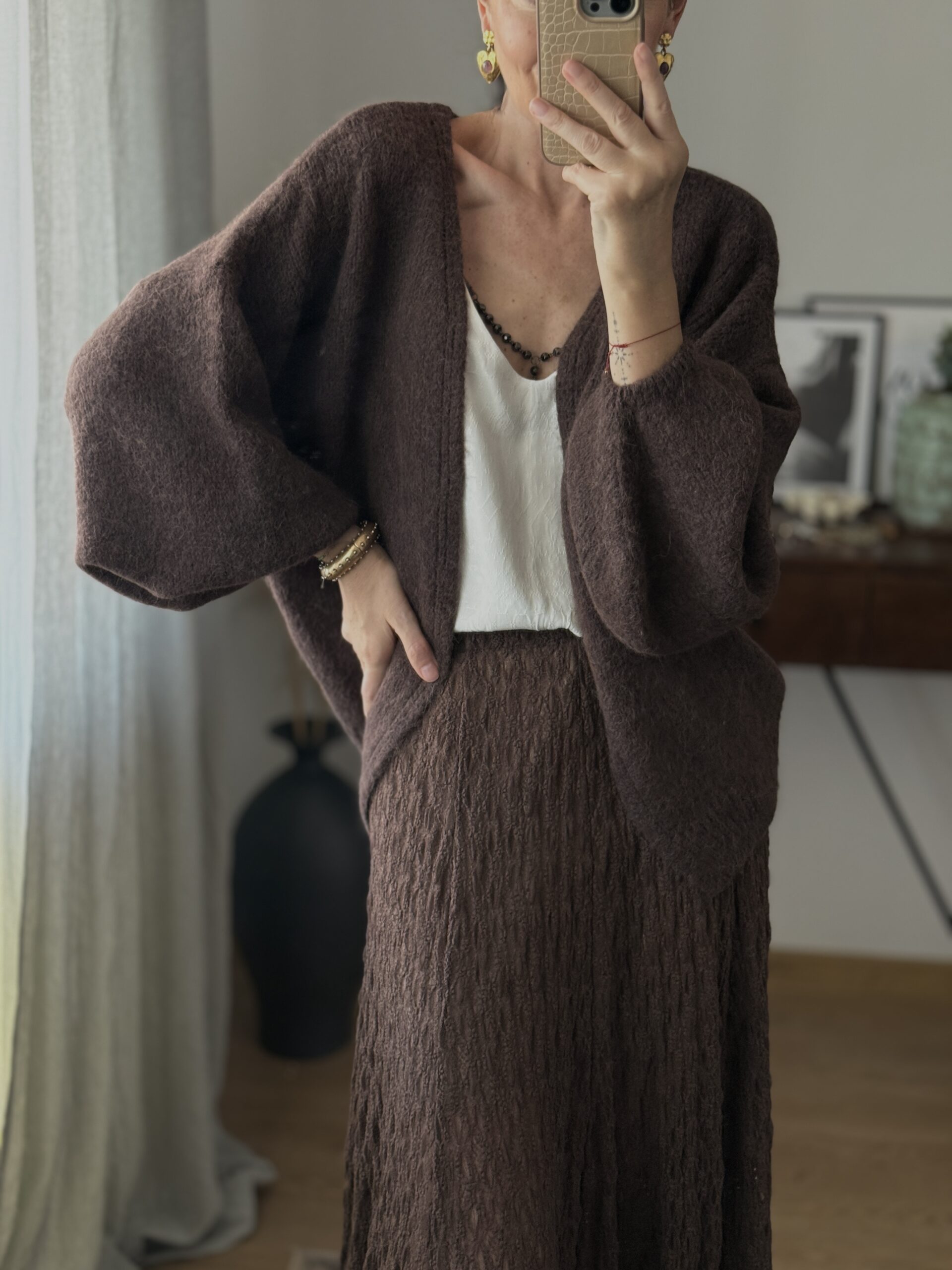 Sweter z alapki BONN ♥ brąz