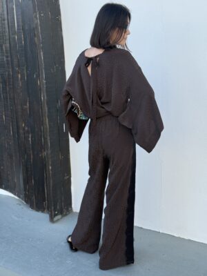 Kimono KYO ♥ brązowy żakard