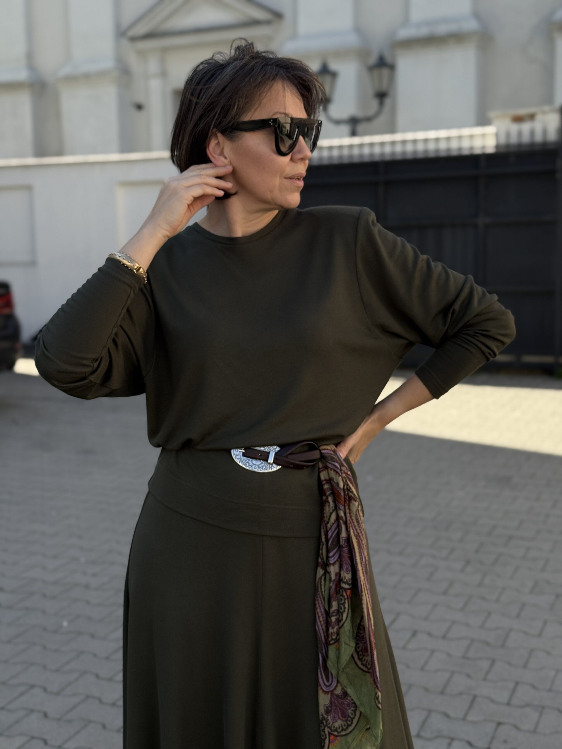Bluzka LAFFA ♠ khaki z dzianiny (wysyłka po 09/10)
